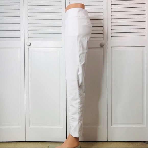 2/$25 ZAC & RACHEL White Pull On Ankle Pants Size 6 - Picture 3 of 7
